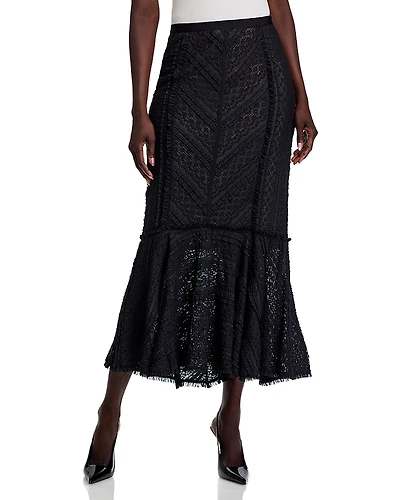 Cinq a Sept Maceio Textured Midi Skirt