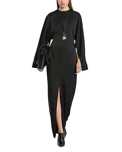 Michael Kors Collection Satin Slit Sleeve Gown
