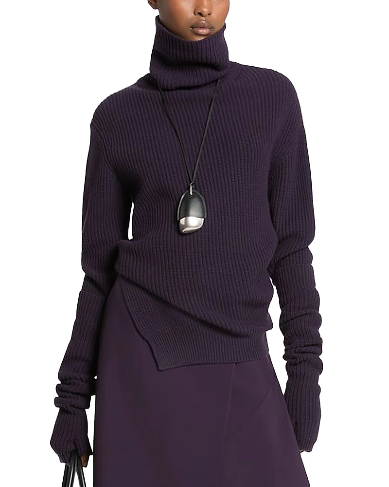 Michael Michael Kors Cashmere Bias Turtleneck Sweater