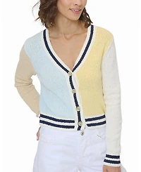 Central Park West Women's Daphne Varsity Stripe Cardigan
