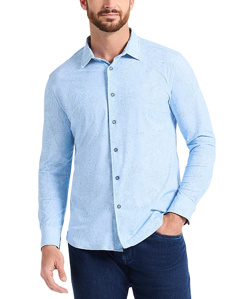 Robert Graham Thurston Knit Button Down Shirt