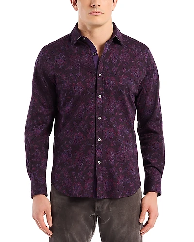 Robert Graham Hoyt Long Sleeve Printed Knit Shirt