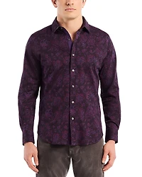 Robert Graham Hoyt Long Sleeve Printed Knit Shirt