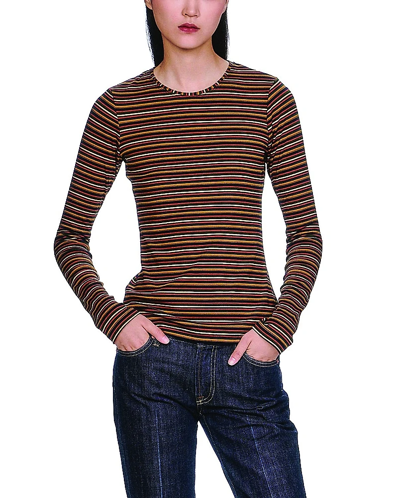 Anna Sui Venetian Stripe Long Sleeve Top