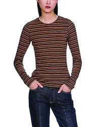 Anna Sui Venetian Stripe Long Sleeve Top