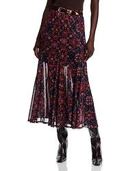 Johnny Was Mesh Midi Skirt