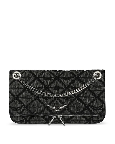 Zadig & Voltaire Rock Ii Denim Monogram Crossbody Bag
