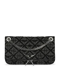 Zadig & Voltaire Rock Ii Denim Monogram Crossbody Bag