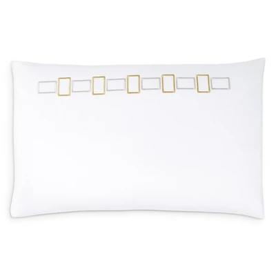 Frette Bold Bicolor Embroidery King Sham