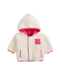 Magnetic Me Girls' Faux Sherpa Jacket With Stripe Rib - Baby, Little Kid