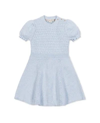 Hope & Henry Girls' Organic Puff Sleeve Sweater Dress - Little Kid, Big Kid