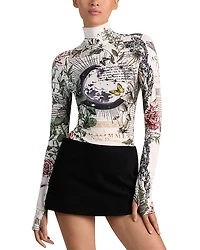 Alice and Olivia Delaina Turtleneck Top