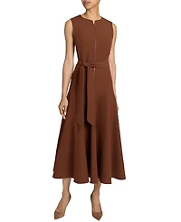 Santorelli Sunny Sleeveless Midi Dress with Front Zipper