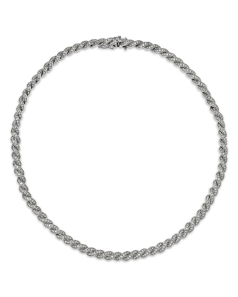 Bloomingdale's Fine Collection Luxe Collection Diamond Micro-Pave Channel Tennis Necklace