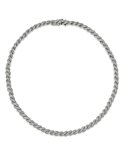 Bloomingdale's Fine Collection Luxe Collection Diamond Micro-Pave Channel Tennis Necklace