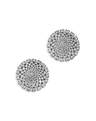 Bloomingdale's Fine Collection Diamond Gradient Cluster Circle Stud Earrings