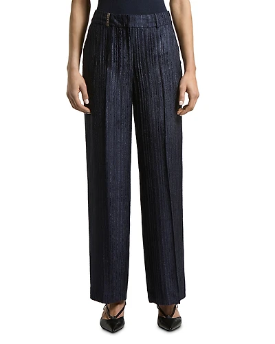 Peserico Burnout Stripe Wide Leg Trousers