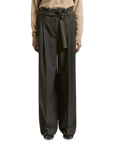 Peserico Wide Waistband Pleated Trousers