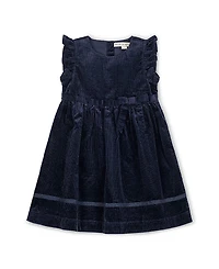 Hope & Henry Girls' Organic Corduroy Flutter Sleeve Jumper Dress - Little Kid, Big Kid