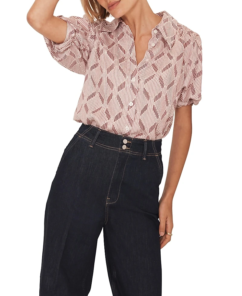 Mint Velvet Women's Striped Jacquard Shirt