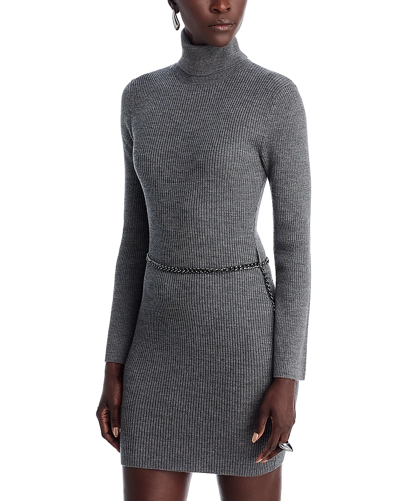 Michael Kors Belted Mini Sweater Dress
