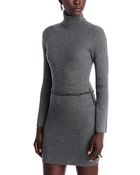 Michael Kors Belted Mini Sweater Dress