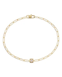 Dinh Van Diamond Cube Charm Chain Link Bracelet