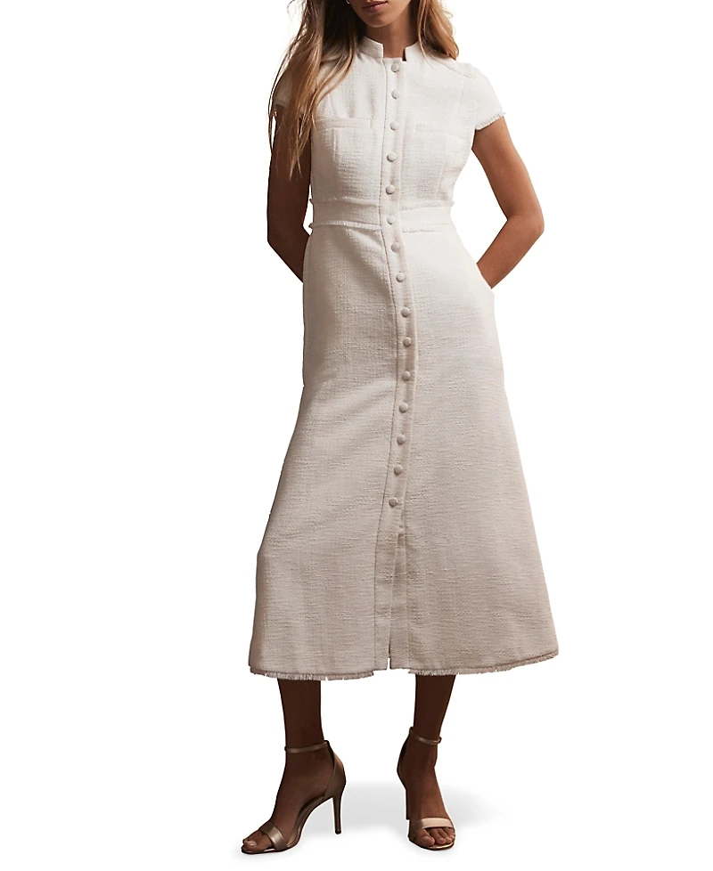 Mint Velvet Women's Boucle Midi Dress