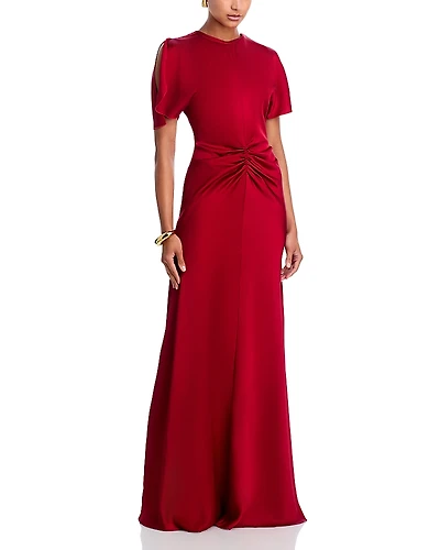Victoria Beckham Gathered Floor Length Gown