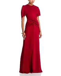Victoria Beckham Gathered Floor Length Gown