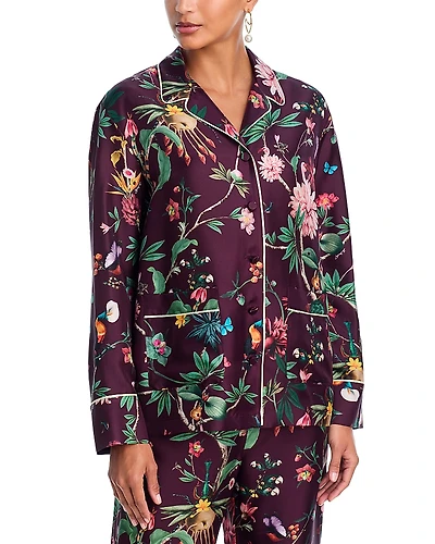 La Double J Silk Pajama Shirt