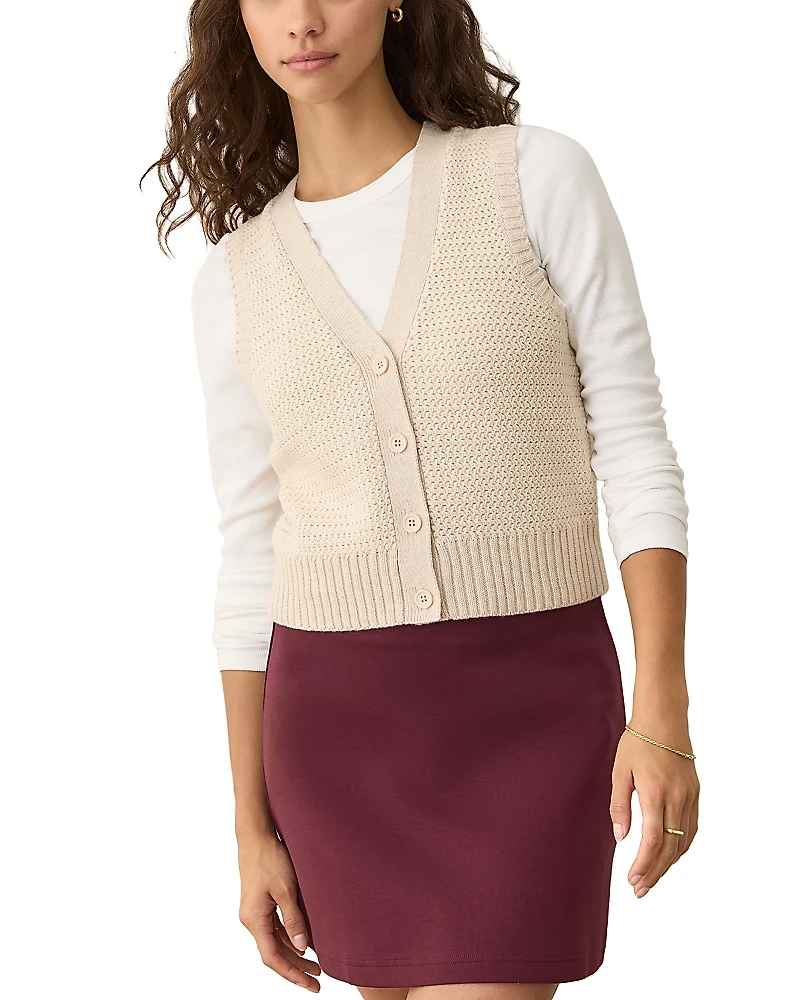Marine Layer Robin Textured Sweater Vest