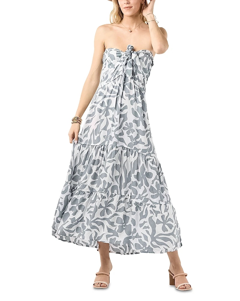 Tiare Hawaii Lei Strapless Tiered Dress