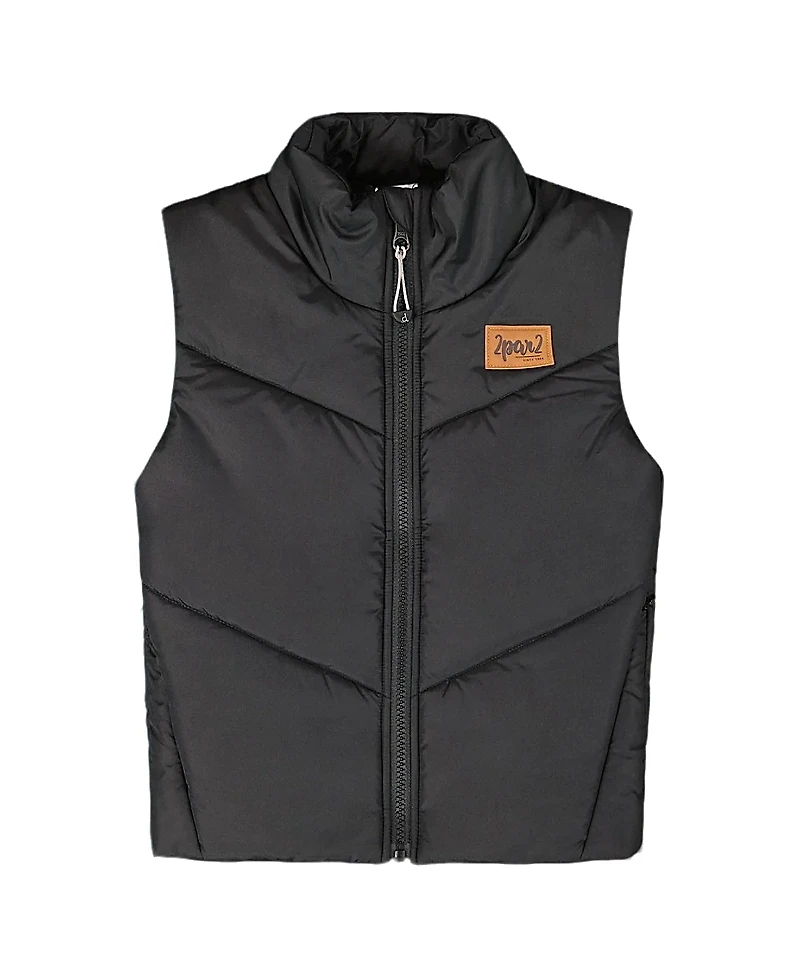 Deux par Boys' Quilted Mid-Season Sleeveless Vest - Little Kid, Big Kid