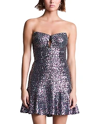 Bcbgmaxazria Sequined Mini Dress