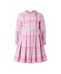 Rachel Riley Girls' Pink Check Pleated Dress - Little Kid, Big Kid