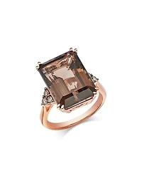 Bloomingdale's Fine Collection Smoky Quartz & Brown Diamond Ring