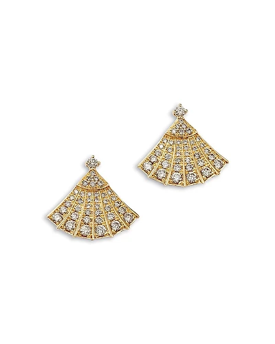 Bloomingdale's Fine Collection Champagne Diamond Fan Drop Earrings