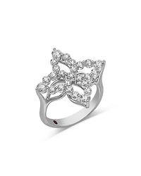 Roberto Coin 18K White Gold Diamond Princess Outline Diamond Flower Ring