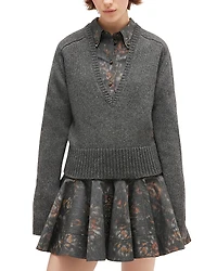 Ganni Deep V Neck Sweater