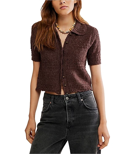 Free People Daylight Cropped Cardigan