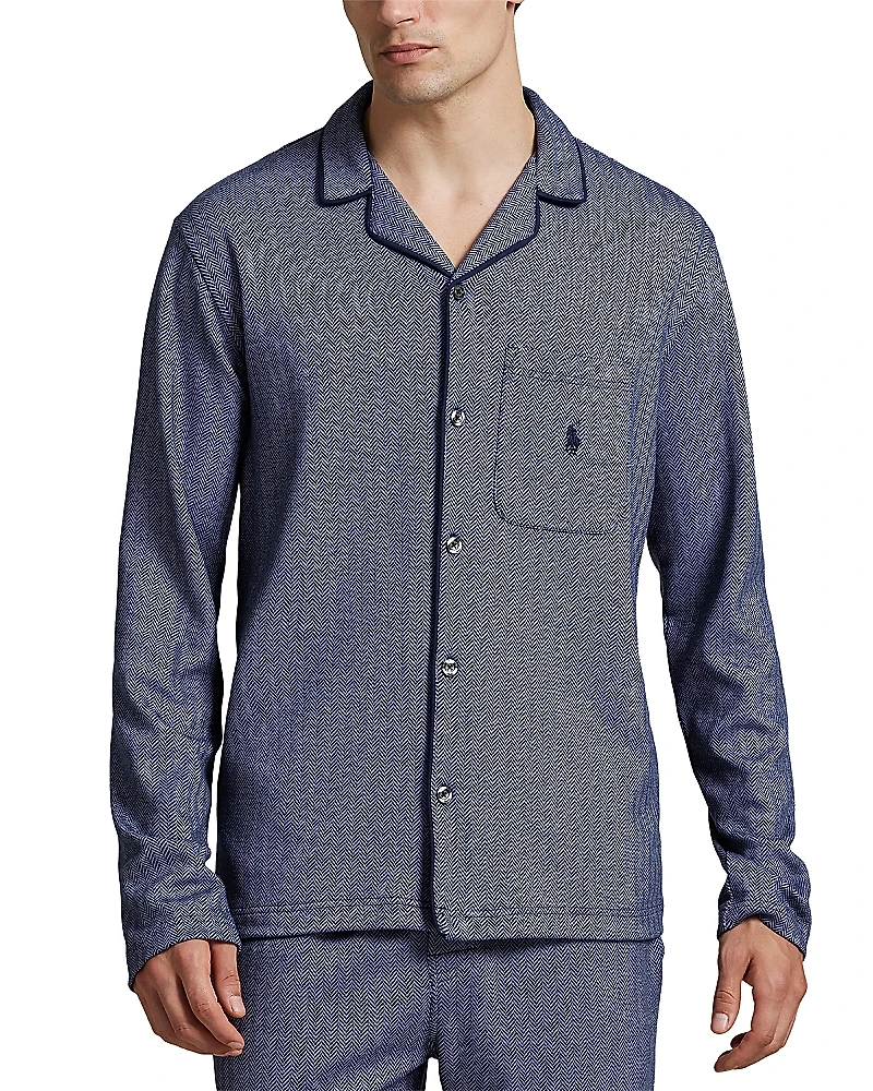 Polo Ralph Lauren Jacquard Knit Herringbone Pajama Shirt