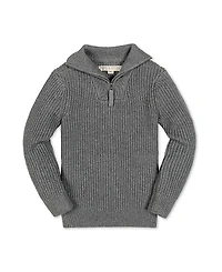 Hope & Henry Boys' Organic Rib Knit Half Zip Pullover Sweater - Little Kid, Big Kid
