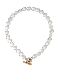 Nadri Poppy Cultured Freshwater Pearl Coin Collar Necklace, 17