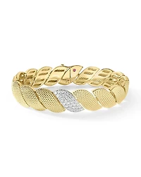 Roberto Coin 18K White & Yellow Gold San Marco Textured Bracelet