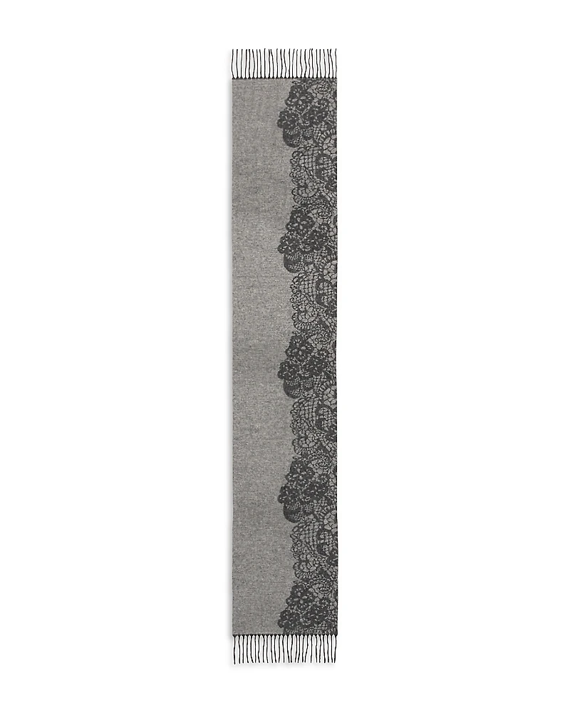 C by Bloomingdale's Cashmere Lace Print Scarf - Exclusive