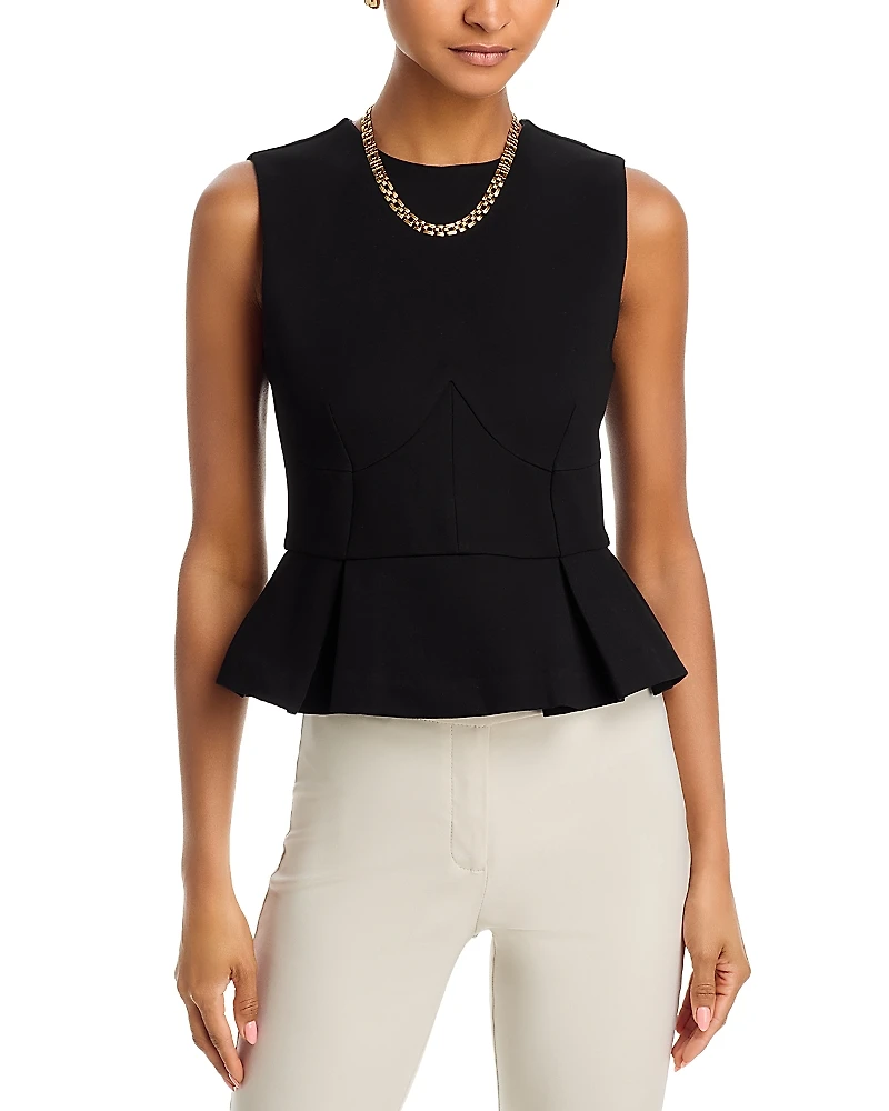French Connection Cleo Ponte Sleeveless Peplum Top