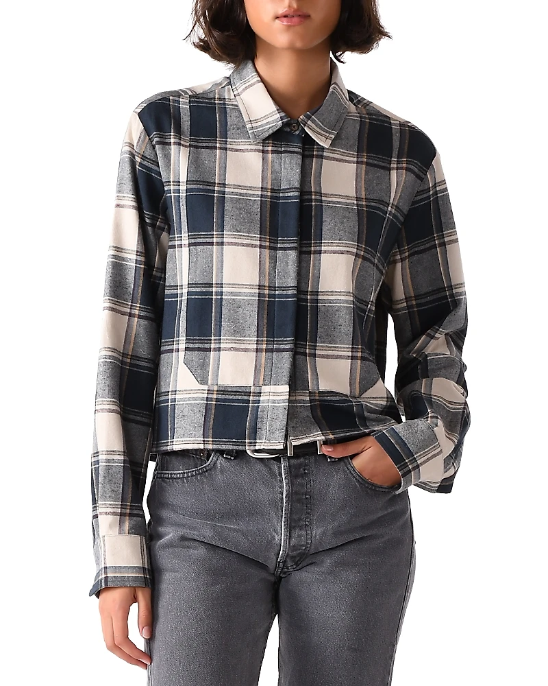 Cissa Plaid Bib Front Shirt
