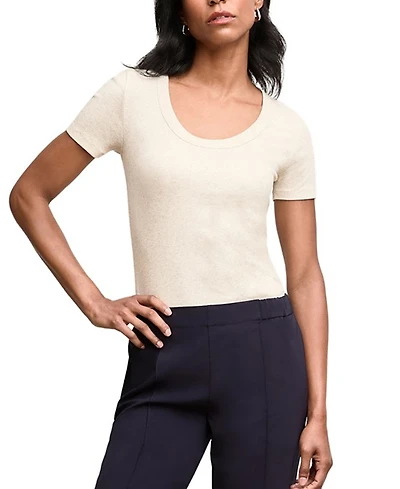 M. m.LaFleur Avi Scoopneck Organic Ribbed Pima Cotton T-Shirt