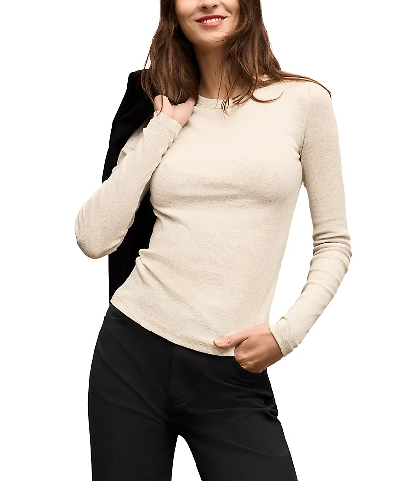 M. m.LaFleur Malley Organic Ribbed Pima Cotton Fitted Tee